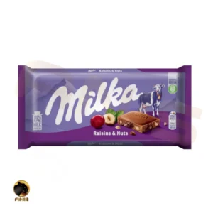 شکلات تابلتی با مغز فندق و کشمش