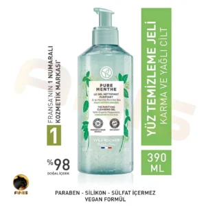 ژل شستشوی صورت Pure Menthe ایوروشه حاوی عصاره نعناع ارگانیک 390 میل